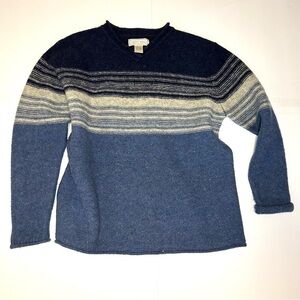 Wool sweater 90s vintage studio works blue Size large